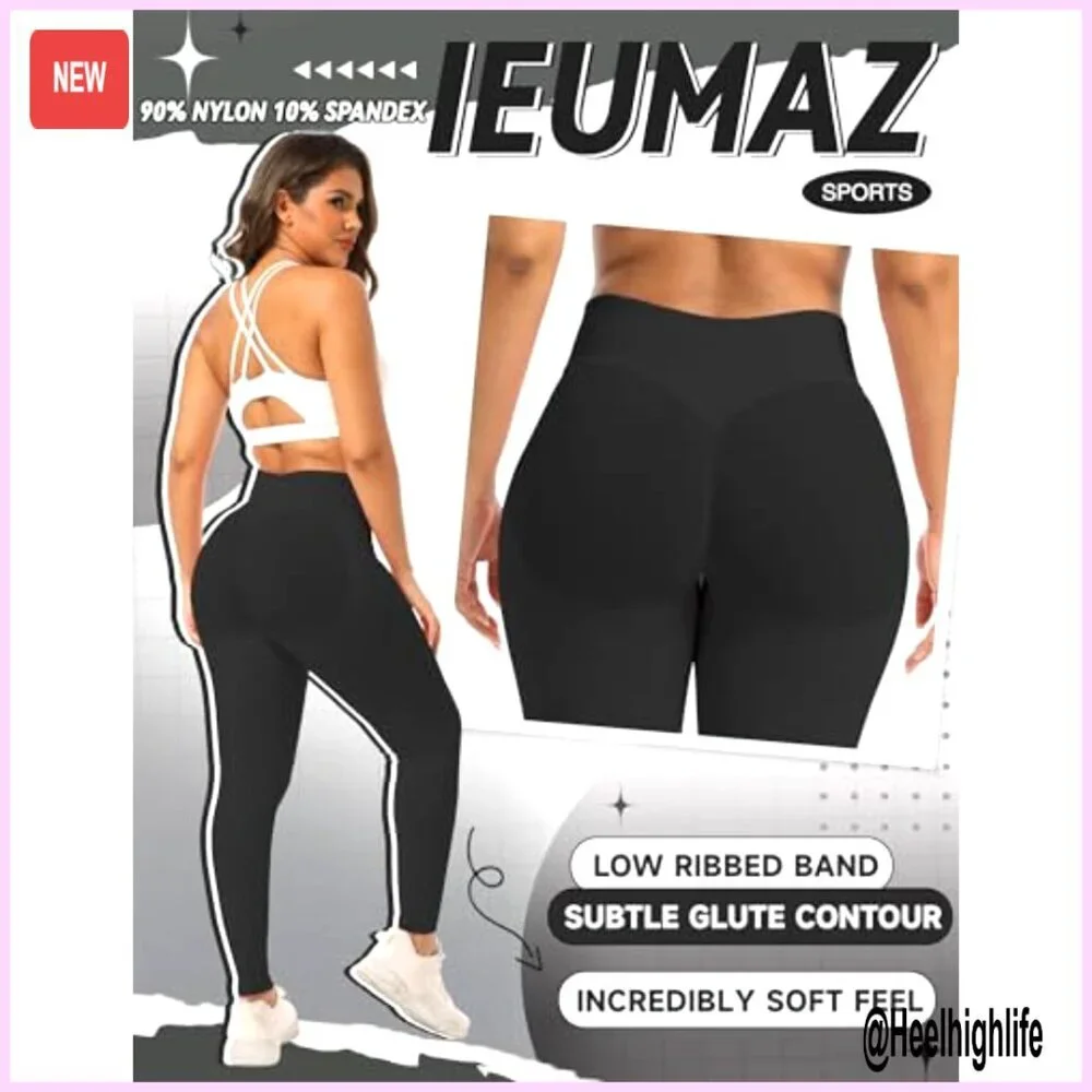 Seamless Scrunch Butt Leggings Low Rise Tummy Control Workout Yoga Pants